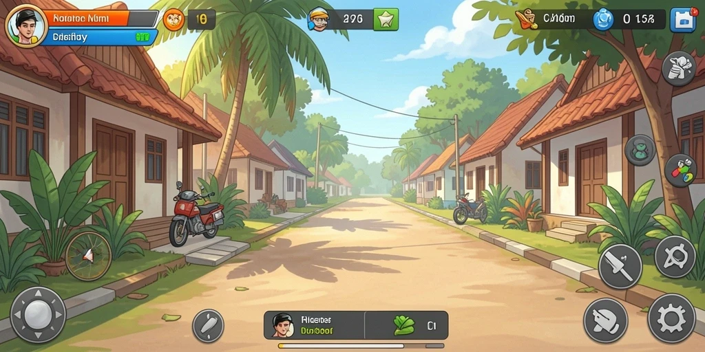 Screenshot menampilkan antarmuka permainan yang menarik.