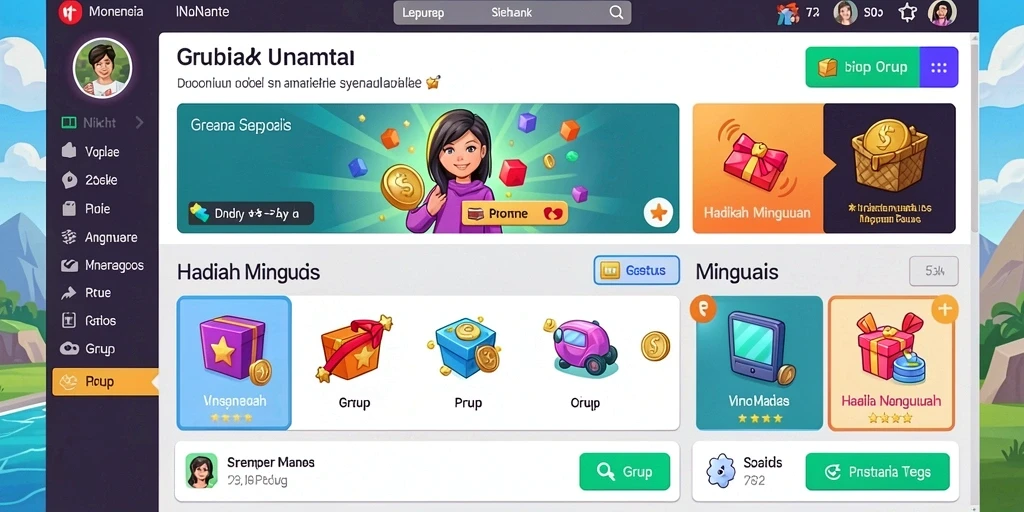 Tampilan menu utama yang menarik dan mudah dinavigasi.