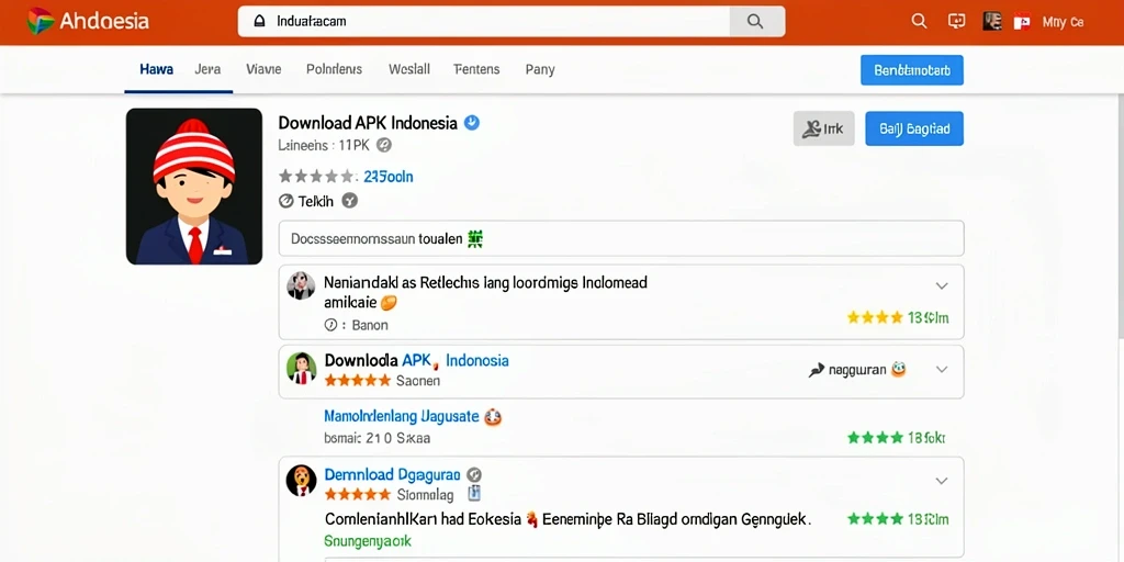 Tampilan utama dengan karakter yang beranimasi.