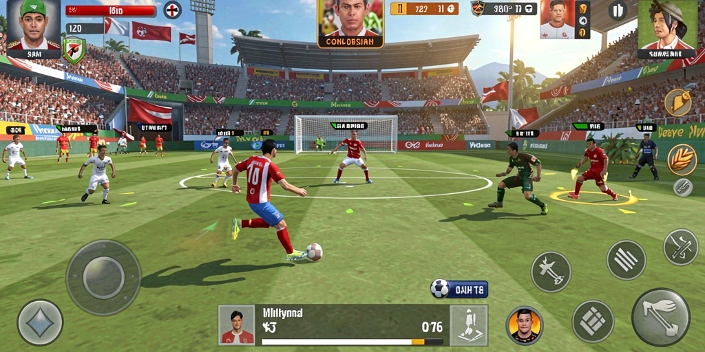 Screenshot menunjukkan karakter panda dalam aksi melawan musuh.